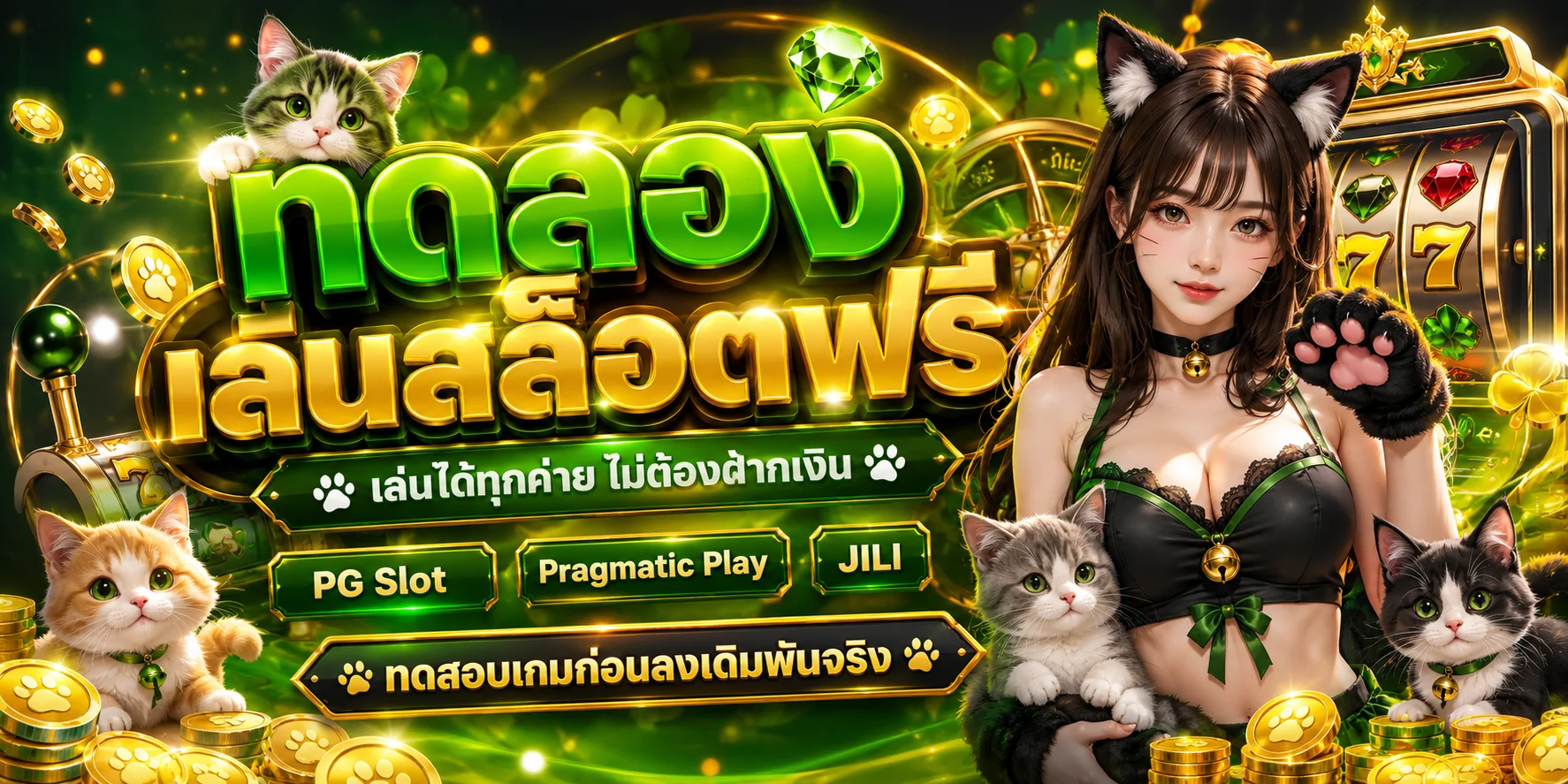 ทดลองเล่นสล็อตฟรี LUCKYCAT889 ทุกค่ายดัง